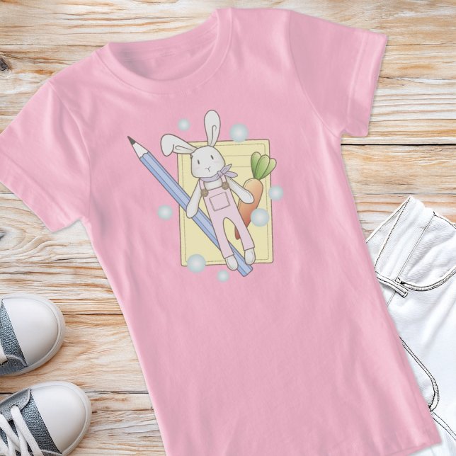 Cute Stuffed Animal Bunny Kids School T-Shirt (Creator Uploaded)
