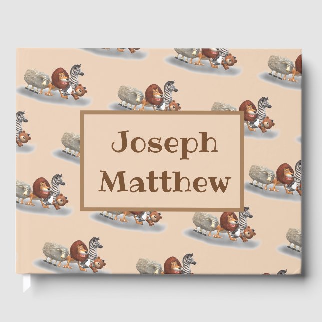 Cute Stuffed Animal Themed  Guest Book (Front)