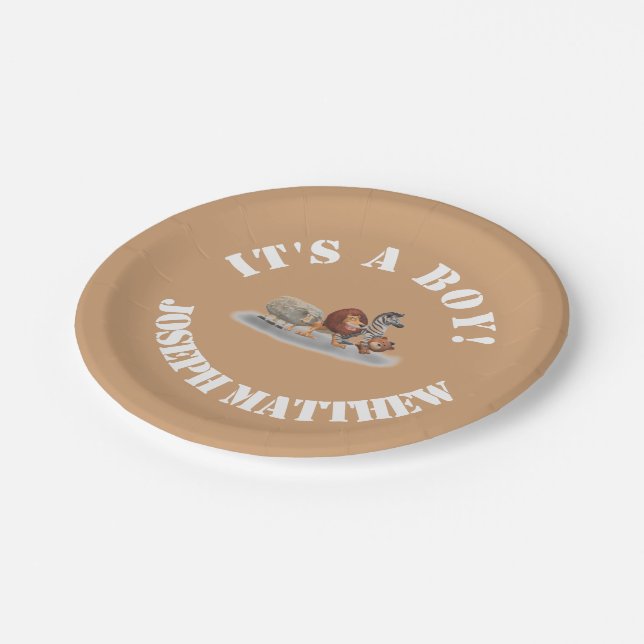 Cute Stuffed Animals Themed Paper Plate (Angled)
