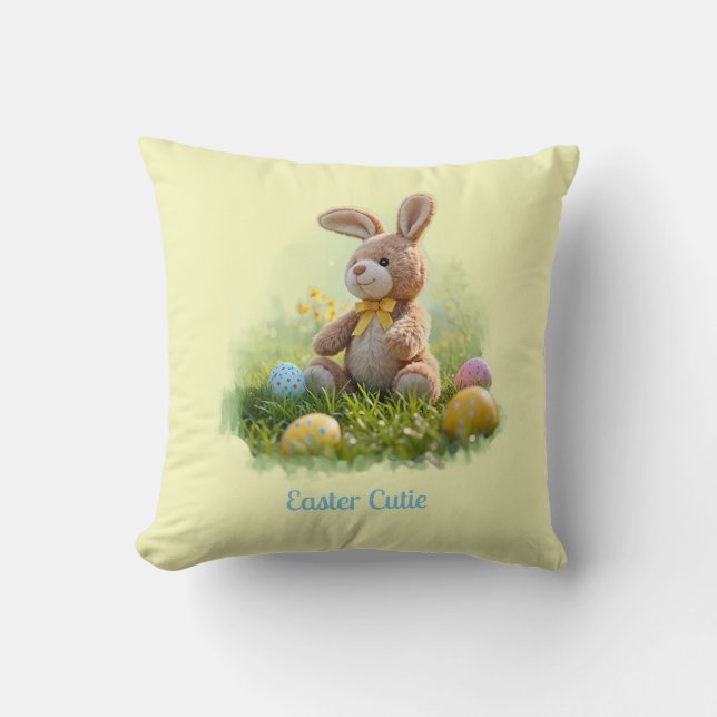 Cute Stuffed Easter Bunny Cushion (Front)