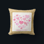 Cute Style Pink Hearts Romantic Valentine's Day Cushion<br><div class="desc">Cute Style Pink Hearts Romantic Valentine's Day. This design shows a collection of various pink hearts arranged to form a larger heart shape against a white background. The individual hearts come in different sizes and shades of pink, ranging from soft blush to a deeper rose, and they feature a gradient...</div>