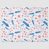 Cute Stylised Fireworks Freedom Pattern