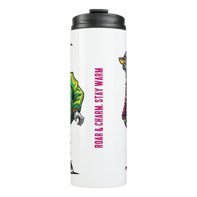 Cute Stylish Animal Fashion Best Thermal Tumbler (Front)