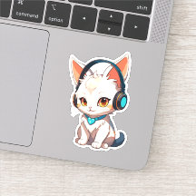 Cute Stylish Kitty in Headphones