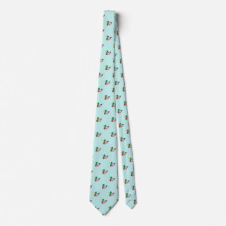 Cute Stylish Light Green Wild Duck Pattern Tie