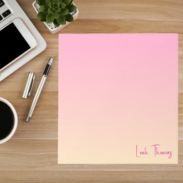 Cute Stylish Modern Colorfu Pastel Rainbow Girly Notepad (Creator Uploaded)