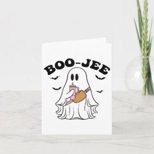 Cute Stylish Spooky Season Ghost Halloween Boujee Card