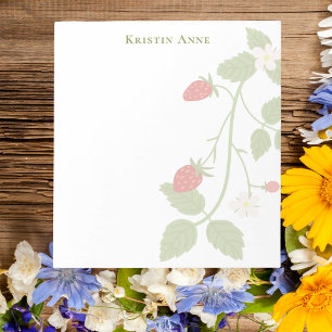 Cute Stylish Summer Strawberry Modern Trendy Notepad