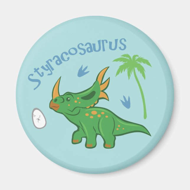 Cute Styracosaurus Magnet (Front)