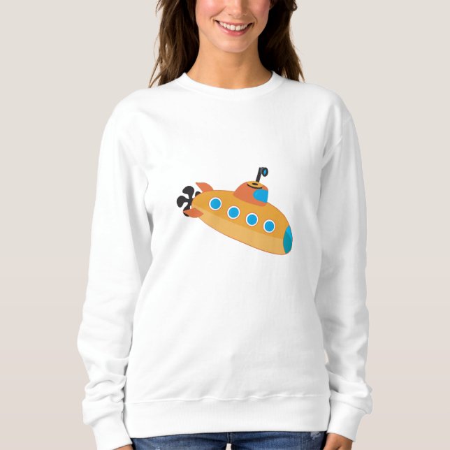 Cute Submarine  Sweatshirt (Front)