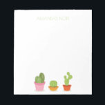 Cute succulent cactus trio notepad<br><div class="desc">Cute succulent cactus trio Notepad.
perfect for a garden or landscaping business or anyone who enjoys a bit of greenery</div>