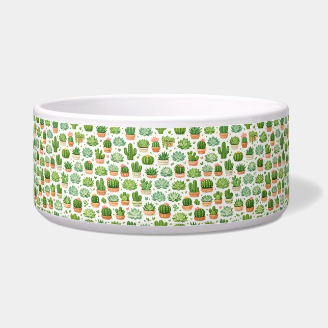 Cute Succulent Plant Seamless Pattern (Front)