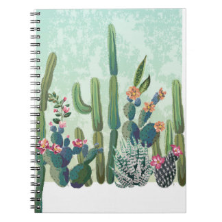 Cute Succulents: Vintage Cactus Pattern Notebook