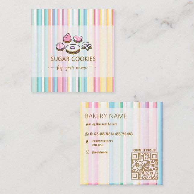 Cute Sugar cookies Business Card (Front/Back)