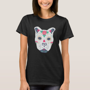 Cute Sugar Dog Skull  Day Of The Dead T-Shirt