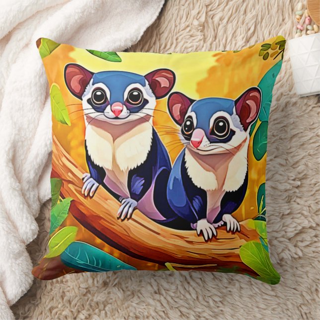Cute Sugar Gliders Cushion (Blanket)