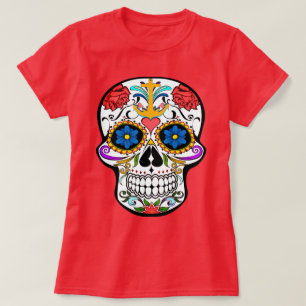 Cute Sugar Skull anchor rose cool shirt