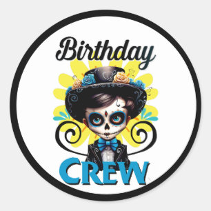 Cute Sugar Skull Classic Round Sticker