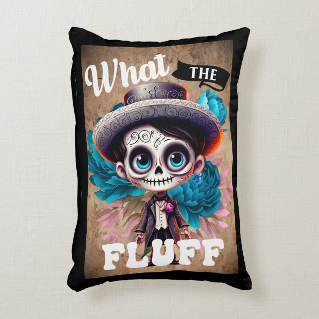 Cute Sugar Skull  Decorative Cushion (Front(Vertical))