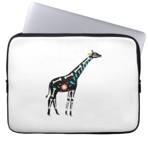 Cute Sugar Skull Mexican Giraffe Halloween Day Of Laptop Sleeve