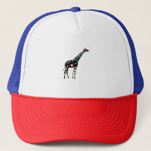 Cute Sugar Skull Mexican Giraffe Halloween Day Of Trucker Hat