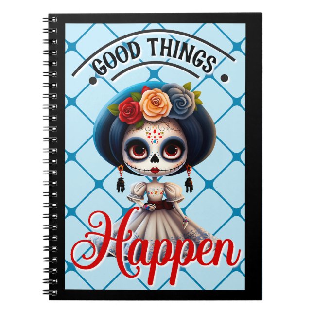 Cute Sugar Skull  Notebook (Front)