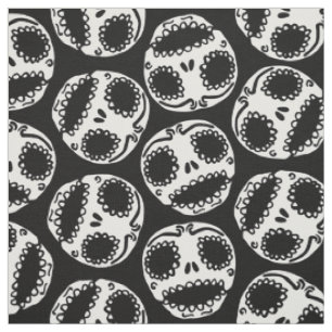 Cute Sugar Skull Pattern Fabric