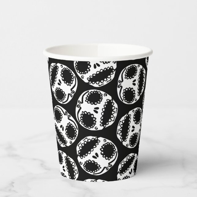 Cute Sugar Skull Pattern Paper Cup (Left)