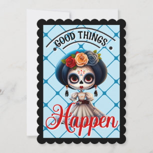 Cute Sugar Skull Thank You Card