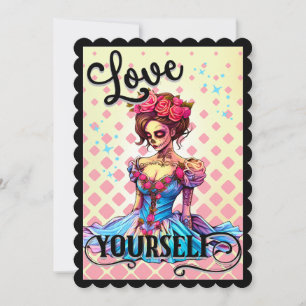Cute Sugar Skull Thank You Card