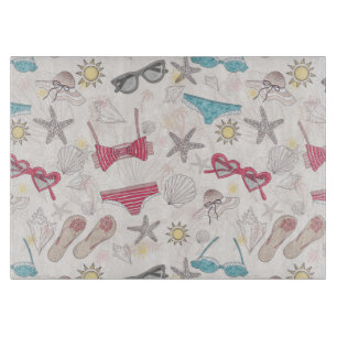 Cute Summer Abstract Pattern Cutting Board