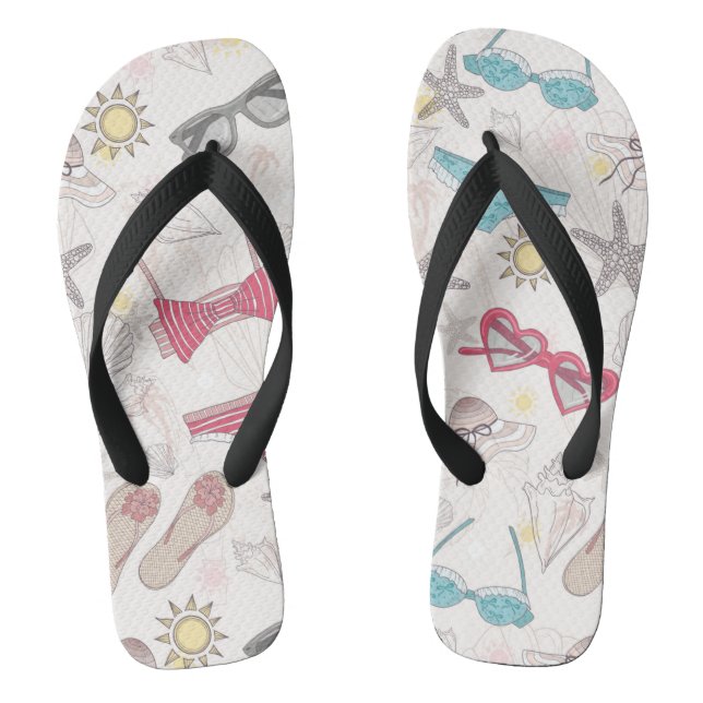 Cute Summer Abstract Pattern Jandals (Footbed)