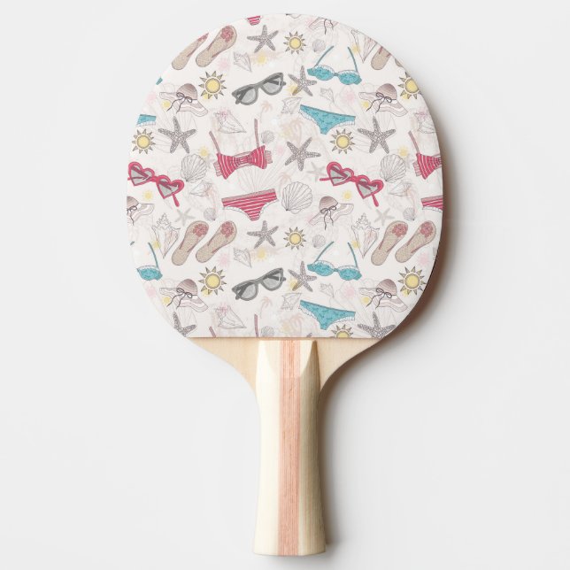 Cute Summer Abstract Pattern Ping Pong Paddle (Front)