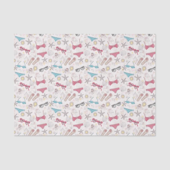 Cute Summer Abstract Pattern Tissue Paper (Front)