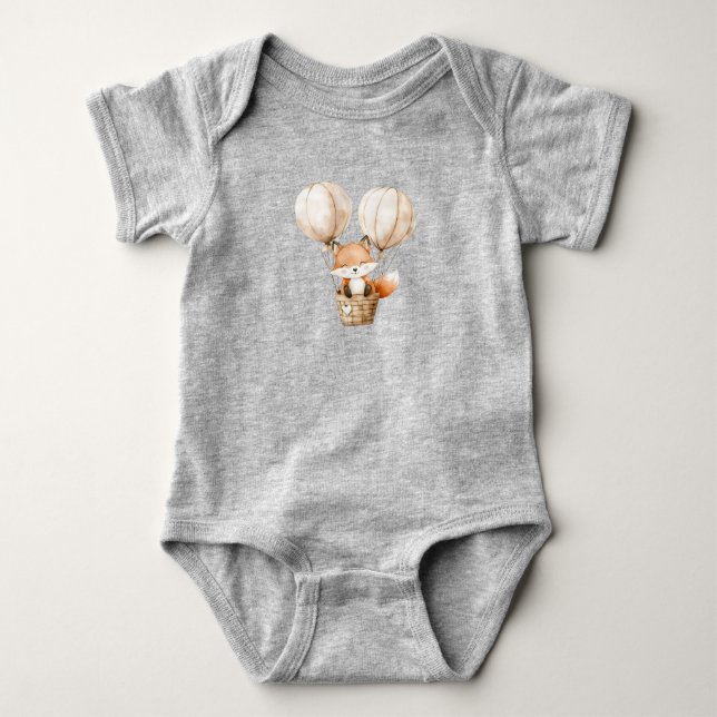 Cute Summer Baby Fox  Bodysuit (Front)