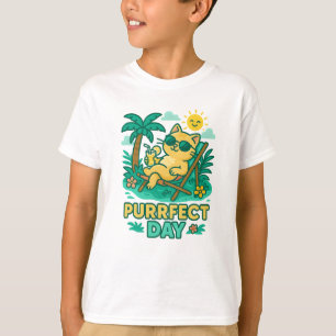 Cute Summer Beach Tee Day Cat Shirt