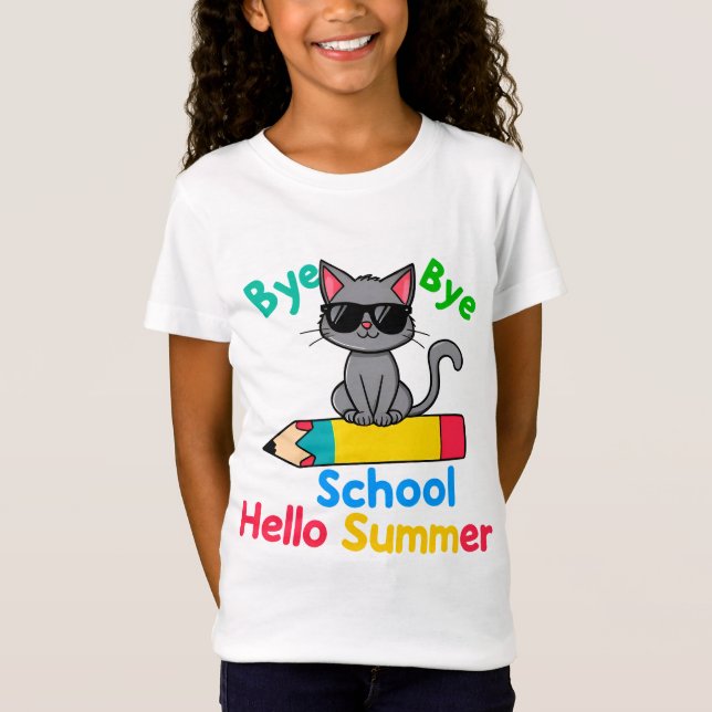 Cute Summer Break Illustration T-Shirt (Front)