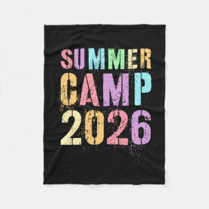 Cute summer camp 2026 camping staff director smore fleece blanket