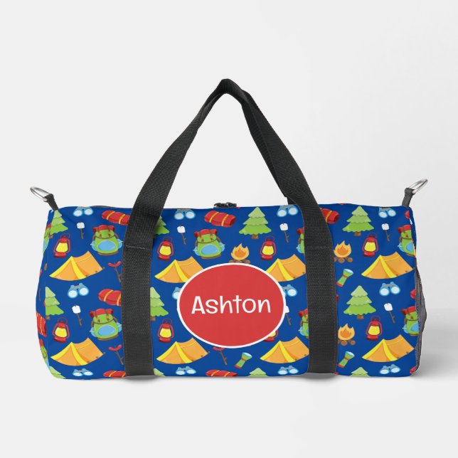 Cute Summer Camp Pattern Duffle Bag (Front)