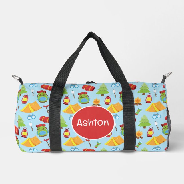 Cute Summer Camp Pattern Duffle Bag (Front)