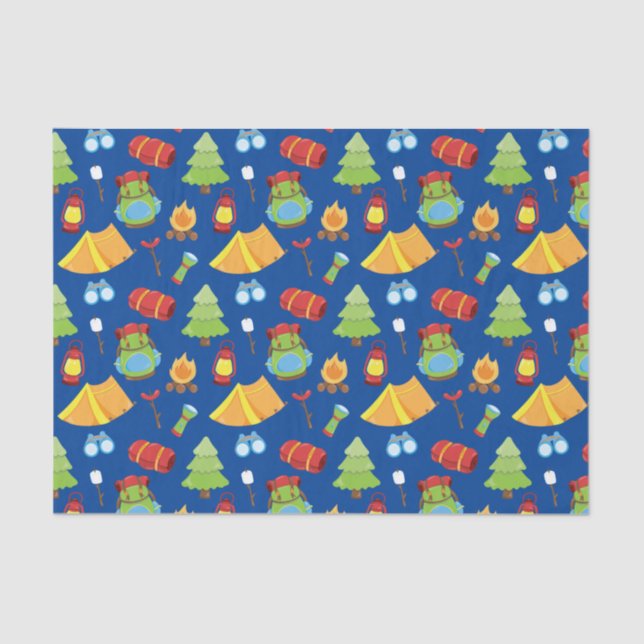 Cute Summer Camp Pattern Tissue Paper (Front)