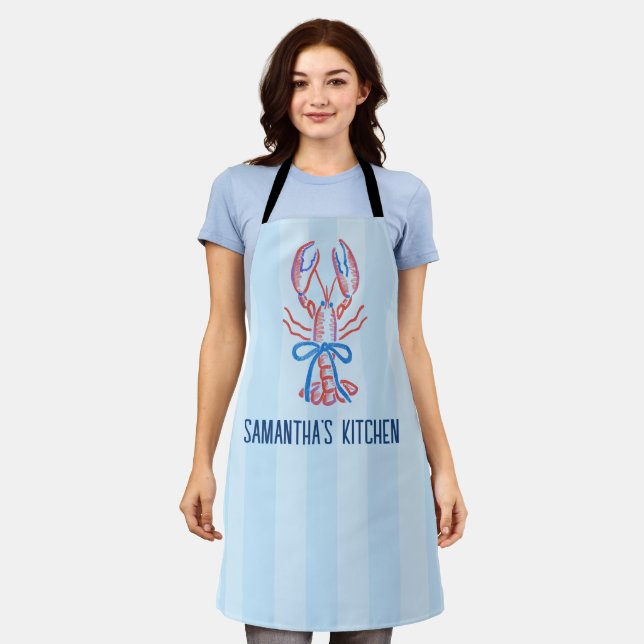 Cute Summer Coastal Lobster Apron (Worn)