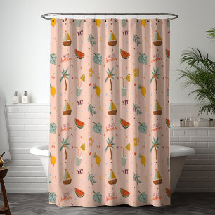 Cute Summer Colourful Seamless Pattern Shower Curtain