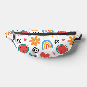 Cute Summer Doodles Whimsical Seamless Pattern Bum Bags