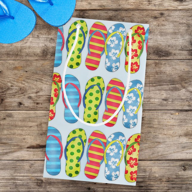 Cute Summer Flip Flops Pattern Small Gift Bag (Creator Uploaded)