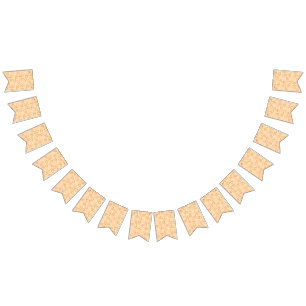 Cute summer food with outline ice cream contours bunting