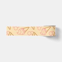 Cute summer food with outline ice cream contours