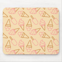 Cute summer food with outline ice cream contours