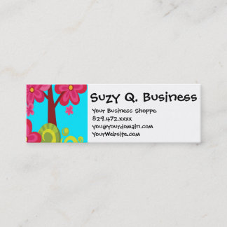 Cute Summer Fun Pink Flower Trees Business Cards