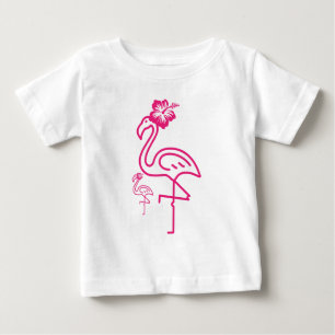 Cute Summer Girly Flamingo Baby T-Shirt
